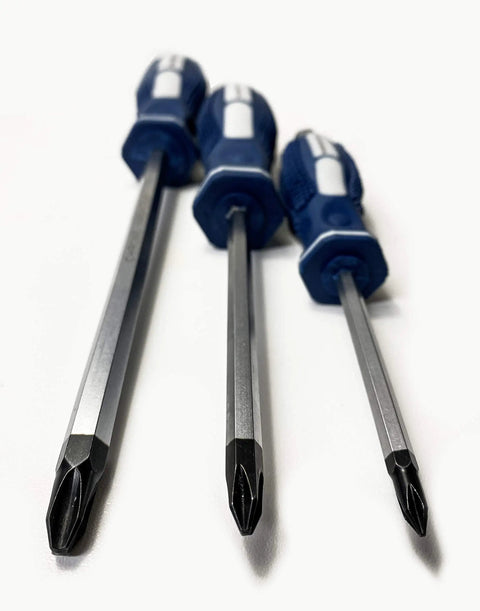 Three Piece JIS And Phillips Screwdriver Set For Pros Pro Grade Tools With Precision Tips Sizes 1 2 3 Durable Handle Design Ideal For Electronics Automotive And General Repairs Lifetime Guarantee
