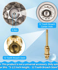 Three Piece Shower Knob Replacement Kit For Price Pfister Verve Tub And Shower Faucets Hot Cold Diverter Handles Chrome Finish Includes 3 Handles 3 Flanges 3 Nipples For Remodeling And Upgrades showing 12 tooth broach details
