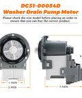 Washer Drain Pump Replacement For WA4 WA5 WF2 WF3 WF4 WF5 Series Direct Substitutes DC31-00178A And DC31-00178D