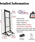 Large Capacity Heavy Duty Rock Solid Sample Rack For Building Materials Tile Display And Skirting Boards Top Shelf Storage Organizer, Steel, 220kg capacity.