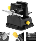 Mini Table Vise With Suction Base for Jewelry Carving and Micro Engraving, featuring durable metal body and adjustable clamp