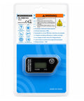 LCD Vibration Hour Counter For Outdoor Power Equipment With Wireless Induction Adjustable Vibration Frequency Three Sensitivity Modes SEN 1 2 3 Cordless Dual Time Recording No Fuss Setup Black in blister pack