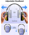 Noise Cancelling Earmuffs For Kids And Adults With Kid Friendly All Day Comfort Fit Hearing Protection NRR 28 dB adjustable headband