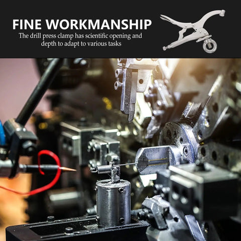 Heavy Duty Drill Press Locking Pliers Clamp For Stable Woodworking Fixation and Efficient Workbench Clamping machine setup