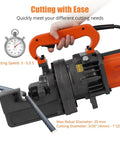Beast Electric Hydraulic Rebar Cutter With 900W Motor 110V Cuts Up To Five Eighths Inch Rebar Size Five 4 To 16 Mm Heavy Duty Concrete Construction Tool With Blades Fast Cutting In 3 To 4 Seconds, cutting rebar