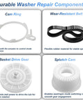 Washer Pulley Clutch Kit with Drive Belt and Splutch Cam Kit for Top Load Washers Replacement includes W10006384 Belt and W10721967 Clutch