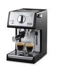 Barista Grade 15 Bar Espresso Machine With Milk Frother And Temperature Control For Home Coffee Nerds Compact Brewer For Espresso Lattes Cappuccinos And Iced Coffee Easy To Clean And Fast Brews front view with two espresso shots