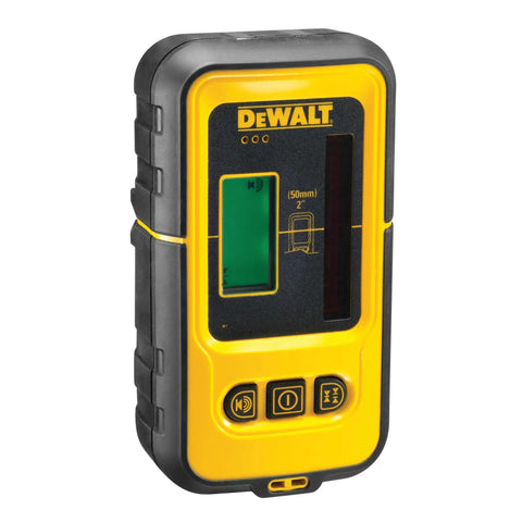 Battery-Free Line Laser Detector For DW088K And DW089K With Backlit LCD, black and yellow design, front view
