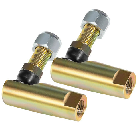 Beefy Direct Fit Heavy Duty Steering Tie Rod Ball Joint Ends Kit For Wide Range Of Tractors, ATVs And UTVs Replaces AM133072 AM133073 AM133074 M86977 Fits X465 X485 GX325 GX335 F910 F935 And More Durable Zinc Coated Steel., two zinc-coated steel tie rod ends with nuts