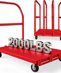 Heavy Duty 2000 Lb Drywall Dolly With Brakes 2 In 1 Panel Cart And 41 By 24 Platform Truck For Moving Sheetrock Plywood And Heavy Construction Materials On A Built Tough Industrial Steel Deck, red steel cart with casters