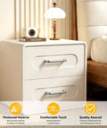 Nightstand with 10 Pack Two And One Half Inch Brushed Stainless Steel Cabinet Pulls With 64mm Center-To-Center Spacing