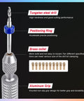 Sweet Mini Pin Vise Kit With 10 Precision Drill Bits Plus 10 Micro Chuck Collets To Totally Nail RC Repairs Wood Crafts Jewelry Making And Resin Carving Jobs Pretty Darn Slick, featuring tungsten steel drill and knurled aluminum grip.