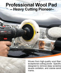 All In One Pro Grade 33 Piece 4 Inch Car Polishing Pad Kit with wool buffer on car headlight used for restoration