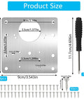 Sturdy Stainless Steel Cabinet Hinge Repair Plate Kit With 60 Screws And Driver, Easy Install For Kitchen Cupboard Doors