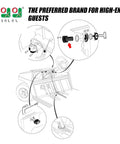 Diagram showing installation of Two Pin Ignition Switch For Club Car DS Golf Carts 36V To 48V Replacement Part 101826201.