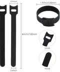 120 Pack 6 Inch Reusable Cable Ties Set For Home And Office Use, Multi Purpose Hook And Loop Wire Ties Cord Organizer, adjustable