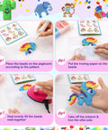Step-by-step use of 11000 Piece Fuse Beads Kit With 36 Colors For Totally Creative Crafting For Girls Aged 5 To 12