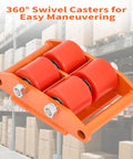 Heavy Duty Machinery Mover Dolly With Four Spinning Wheels And Non Slip Tray for moving with 360° swivel casters for easy maneuvering.