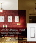 Room lit by Diva LED Plus Dimmer Switch For Dimmable LED Halogen And Incandescent Bulbs 250W Single-Pole Or 3-Way Easy Install In Minutes