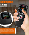 5 In 1 Stud Finder And Laser Distance Meter Pro Grade Handy Tool With HD LCD Display And Audible Alarm For Finding Center And Edge Of Wood Studs Metal And AC Wires Joists Pipes And Built In Level, handheld