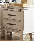 Wooden nightstand with vintage cabinet pulls set of 5 in antique bronze ideal for kitchen cabinets cupboards and closets.