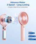 Cutaway view of Handheld Portable Fan With 4000mAh Rechargeable Battery And 10 Hour Battery Life, highlighting motor and battery features.