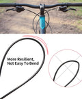 Heavy Duty Brake Cable Housing For Mountain And Road Bikes Lined 5mm By 3 Meters Black Durable Rubber Outer shown with bike handlebars