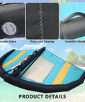 Inflatable Wind Wing For Kitesurfing 4m2 5m2 6m2 Sizes, oxford cloth, TPU, intake valve, precision sewing, comfort handle, turquoise and yellow design