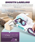 Portable Handheld Label Applicator Gun For Barcodes And Stickers, detail view with handle in use for smooth labeling.