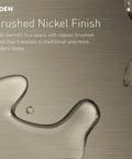 Texture of brushed nickel finish on Moen Posi-Temp tub and shower trim kit without valve for M-Pact system.