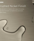 Brushed Nickel finish of Brantford Brushed Nickel Two Handle Low Arc Traditional Centerset Bathroom Faucet With Drain Assembly