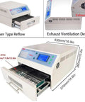 Automatic Reflow Soldering Machine With Hot Air Circulation And Infrared Heater For PCB SMT BGA Rework Drawer Type 1500W