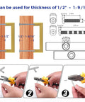 Instruction diagram for installing 40 Pack Three And Three Quarter Inch Square Cabinet Handles In Brushed Brass Finish With Stainless Steel Build, Three And Three Quarter Inch Hole Center, Modern Kitchen Cabinet Pulls To Dress Up Cabinets, Drawers And Doors