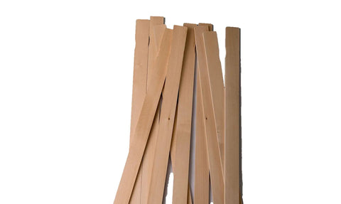 Stack of American-Made Basswood Paint Stir Sticks 21 Inch Bulk 250 Count Workhorse Pro Grade Mixing Paddles for 5-Gallon Buckets
