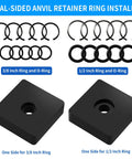 20 Sets Of Three Eighths Inch And One Half Inch Impact Retaining Ring Clips With O Rings Friction Rings Socket Retainer Kit Anvil Installation Tool