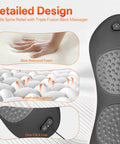 Detailed view of Sudahia 3in1 Electric Back Massager With Heat Vibration And Traction Lumbar Support Pillow, showing slow rebound foam and controls.