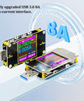 Braided C to C USB C Power Meter Tester With 1.5ft Cable, Voltmeter Ammeter And Voltage Current Monitor, PD 2.0/3.0 QC 2.0/3.0/4.0 Detection, Data Store, Cable Impedance And Charge Speed, USB meter display