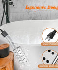 Heavy Duty 1500W Immersion Water Heater For Fast Heat In 5 Gallons Of Water, shown in a tub with stainless steel casing and plug