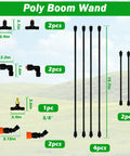 Diagram of Four Nozzle Sprayer Boom Kit With Three Eighths Inch Brass Fitting, showing multiple components and sizes.
