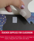 Applying Sticky Back Fasteners With Removable Adhesive 0.88 In By 0.88 In White to classroom board