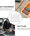 Stainless Steel Machine Screw Nut Kit With Threaded Wing Screws, 10 Pairs, shown with storage box and tools