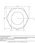 Premium Gang Pack Of Two 5/16-18 By 6-Inch Grade 5 Ti-6Al-4V Titanium Hex Head Bolts detailed technical drawing.