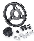 Beefed Up Steel RC Spur Gear Set 32P 56T with 18T Pinion for 1 by 10 Scale 2WD Rustler Slash Stampede Upgrade Heavy Duty Drivetrain Gear System