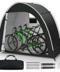 All Weather Outdoor Bike Storage Tent For 2-3 Bikes With Extra Top Space, PU5000 Waterproof 210D Oxford Fabric With Taped Seams