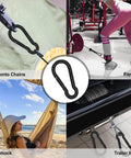 Heavy Duty 7 Inch Carabiner Clip For Camping And Outdoor Gear Large Spring Snap Hook Ideal For Hammocks Swing Sets Hiking Travel Weight Lifting And Home Gym Equipment Kinlink, shown in various uses like hammocks and fitness setups.