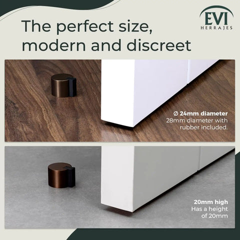 Self Adhesive Floor Door Stop In Rustic Brass Finish For Indoor And Outdoor Use A Heavy Duty Solid Brass Guard next to door