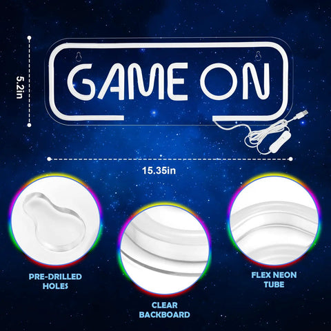 Lit Gaming Neon Sign Blue LED Wall Decor For Game Room Setup Dope Neon Light For Teen Boy Room, Gamer Wall Art, Cool Gift