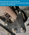Rugged Driveshaft Loop Protection Kit for Dodge Ram 2500 3500 Pickup Trucks from 2003 to 2013 shown installed on driveshaft