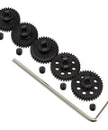 Five Pack Steel 48P Pinion Gear Sets For 3.175mm Shafts 33T 34T 35T 36T 37T Hardened One Eighth Inch with Allen key