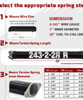 Guide to selecting Heavy Duty Garage Door Torsion Spring Set 0.243 Inch Wire, 2 Inch ID, 28 Inch Length for 7 or 8 foot doors.